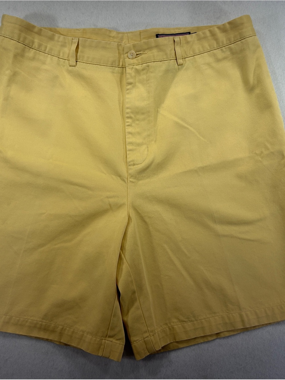Vineyard Vines Mens Shorts Size 38 Yellow Chino Cotton Classic Club 8" Inseam